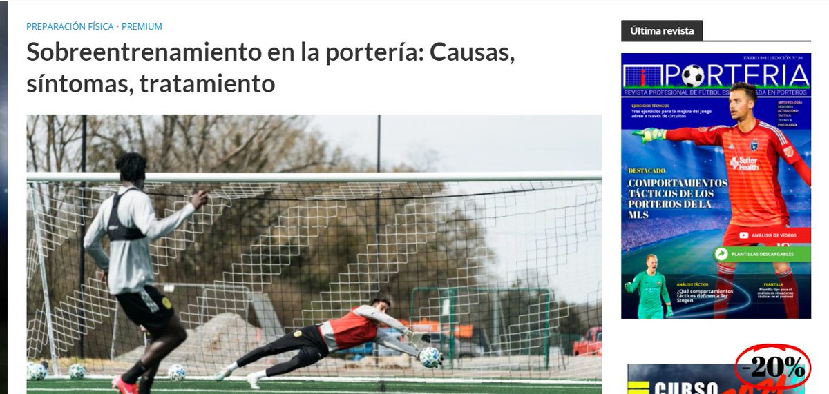IsmaelRomero's tweet photo. Excelente artículo de los compañeros de @miporteria sobre el Sobreentrenamiento en los #porteros. Cuendo el "menos es más" #futbol #futsal #mundoportero #miporteria https://t.co/HNEoqYK29V