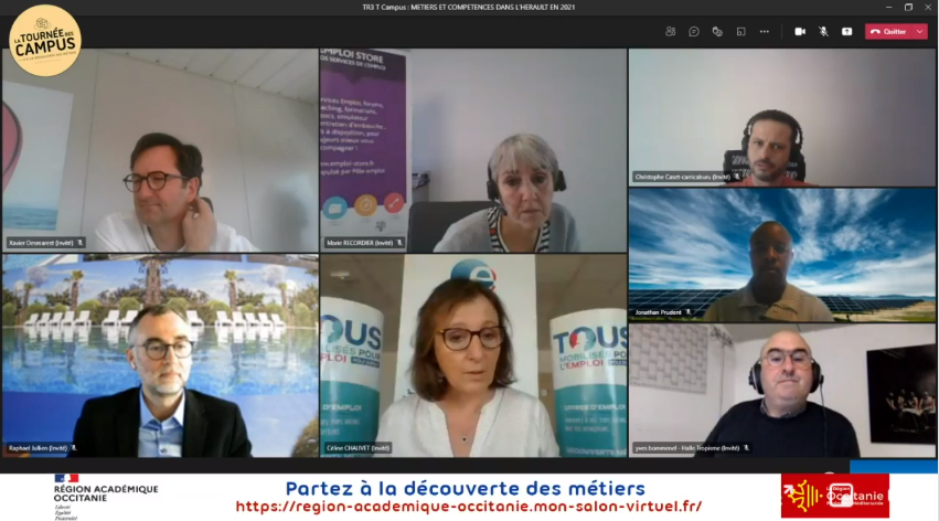 J_Sanfilippo's tweet photo. Bravo à @CelineChauvet_, Marie et @BlondelViviane de @pole_emploi #Hérault, pour leur animation de la table ronde n°3, de la @TCOccitanie, consacrée aux "Métiers et Compétences de demain dans l'Hérault" 👏
ℹ️ Le replay est disponible  sur @FacebookFR ⤵️⤵️
https://t.co/s1Z8JovdBM https://t.co/yt2pFwzvup