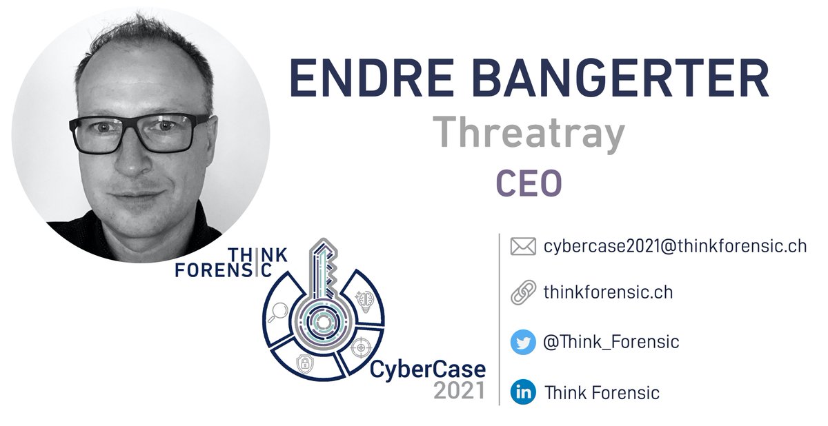 Think_Forensic's tweet image. T-minus 3 days to our #CyberCase2021 event! 🚀 
Did you know? If you aren’t able to attend the event live, your registration will allow you to stream it later! #NoExcuses 

Hurry up, register now ! 
👉🏻 thinkforensic.ch/?page_id=4210 !

Today we're happy to introduce Endre Bangerter!