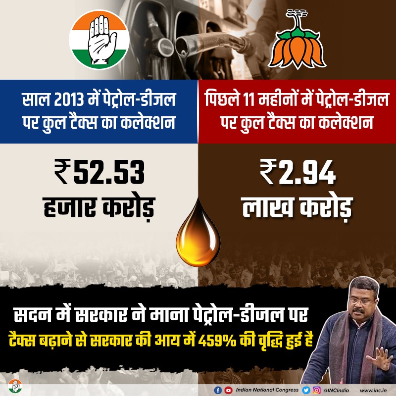 DrKalyani_INC's tweet photo. @RahulGandhi Suit boot ki sarkar, looting the common man 
#FuelLoot 
#ModiFuelScam https://t.co/nFHHYGmrMN