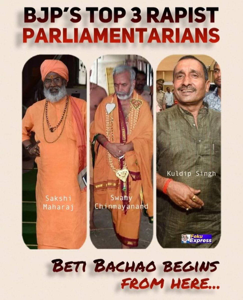 3 Rapist in the Parliament.. Wooooh...
This is our system..
We will surely get Justice
🙄 ⚖️⚖️⚖️⚖️⚖️⚖️⚖️⚖️⚖️😡😡
#SaveTheCountry
#SaveTheConstitution
#SaveTheParliment
#भिखारीयों_काम_करो