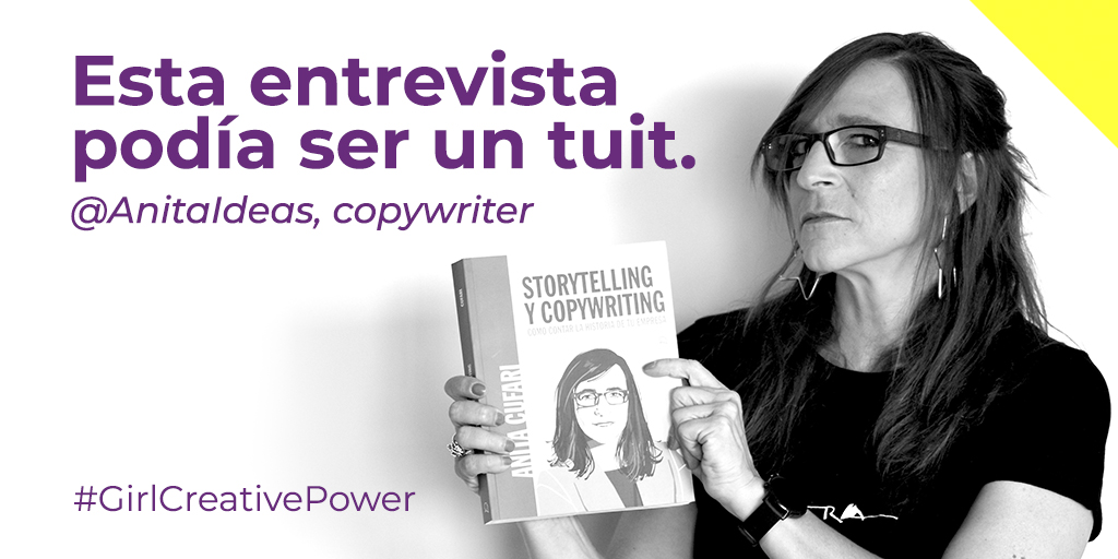 innn's tweet photo. #GirlCreativePower | Esta entrevista podría ser y será un tuit, o más bien un hilo de Twitter.
Mañana hablamos con @anitaideas. Creativa, copywriter, consultora estratégica y m��s «apañá» que las pesetas.
Nos vemos mañana a la 12h aquí.⤵��� https://t.co/aCAtUd33Zh