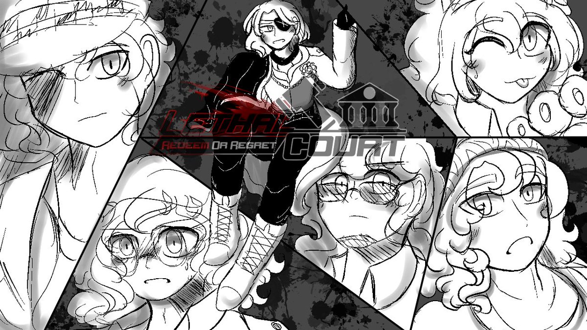 LethalCourt's tweet photo. First update on March!! 

I decided to update the pre-trial CGs as well while I still had the chance! :D They don't take that long like I expected it to be, so I am really excited to show this to you guys! <3 #fanganronpa #lethalcourt https://t.co/Xuq3oj051z
