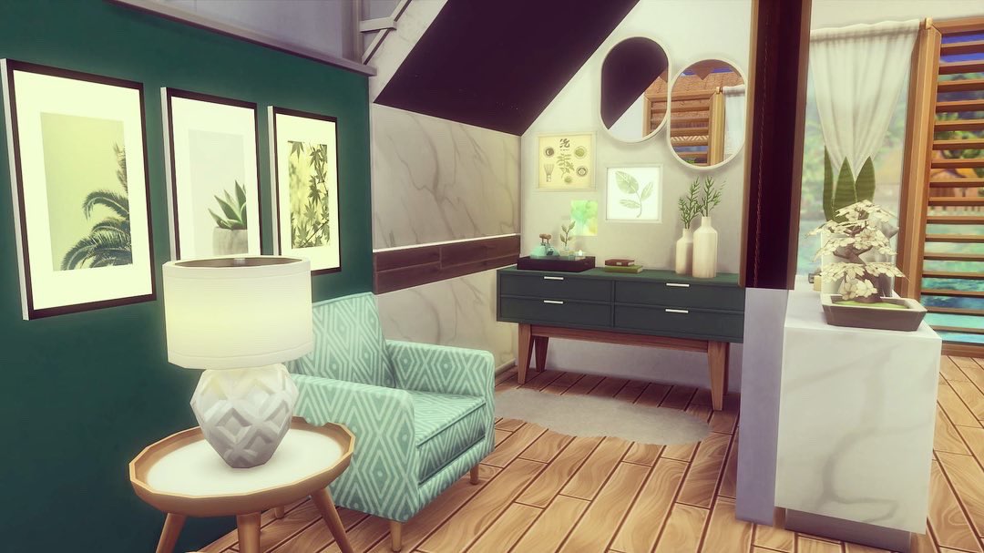 AmnesiaGame93's tweet photo. Voici ma réalisation pour le #Claerielone le tout premier challenge construction de @claeriel 

Plus de photo sur mon compte Instagram : AmnesiaCreation 

#ShowUsYourBuilds @LesSims @TheSims https://t.co/BWoaHA6v5K
