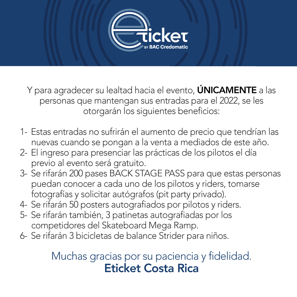 👉 Información importante sobre el evento X-Nights
#Eticket #XNights