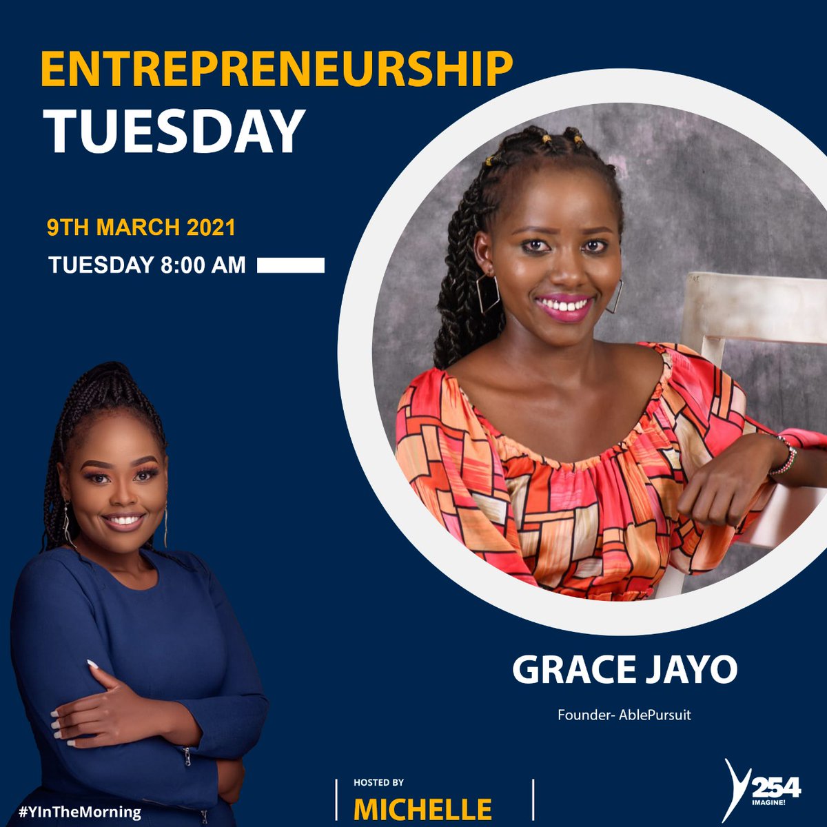 ablepursuit's tweet photo. On entrepreneurship Tuesday @kosi_grace enlightened on personal &amp; professional development among teens + youth.
Hosted by @Y254Channel https://t.co/cx6xIed1S1