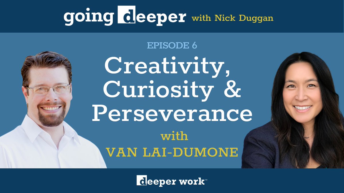 Deeper_Work's tweet image. This week on Going Deeper, I talk with @worksmart_LA founder Van Lai-DuMone about how she fosters #creativityatwork, as well as how she stays creative and inspired in her own life: anchor.fm/going-deeper/e…

#creativity #inspiration #leadership #deeperwork #meaningfulwork