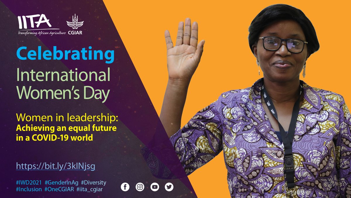 RadioIITA's tweet photo. @IITA_CGIAR Human Resources Manager, Lade Oke shares her story on our #OneWomanPerDay series on #radioIITA as we continue to celebrate women in leadership.
Her story: https://t.co/s3Z16YaIUP
#IWD2021 https://t.co/xoO6Ei0u7W