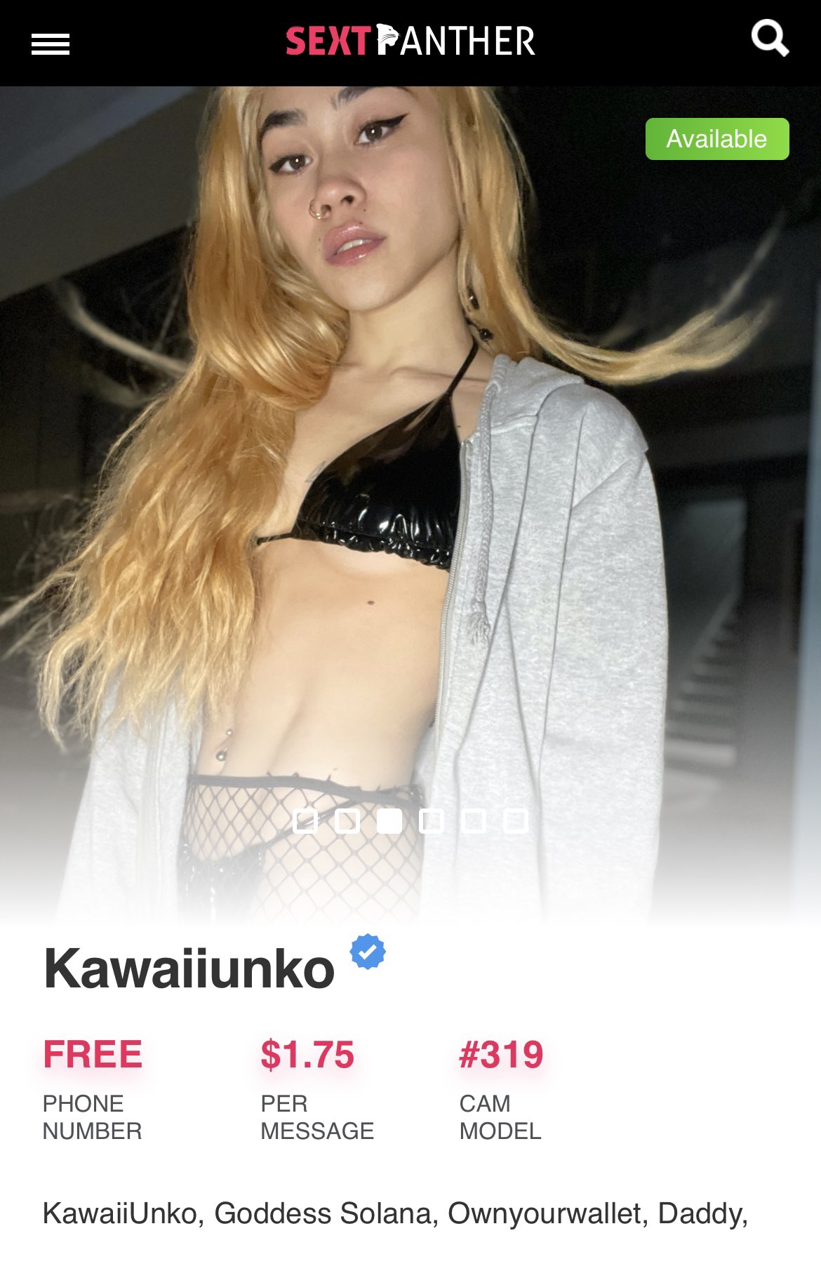 𝒦𝒶𝓌𝒶𝒾𝒾𝒰𝓃𝓀𝑜 on X: Active right now! Text or call me on  SextPanther! t.co8HPCiTeKcD t.coDbDbPJEq55  X