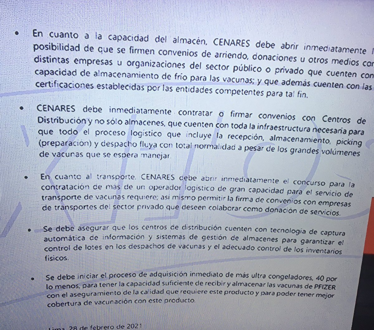 JackyMc10's tweet photo. #Neuhaus  “Almacén  de #Cenares  esta  en  pésimas condiciones”.  Cómo, se  están almacenando  las  vacunas #Pfizer??  Sólo cuentan  con  2 congeladoras  #donadas!!  No compró  #Mazzetti  ultra congeladoras  sobrevaloradas??@pcmperu   @exitosape https://t.co/KqhIs5caW7