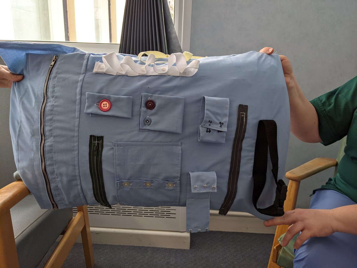 wsh_ot's tweet photo. The critical care OTs have designed this rehabilitation washable 'pillow'(approved by infection prevention team)! It gives patients the chance to maintain their fine dexterity during their recovery period. The aim is for earlier independence with personal care, great creation! https://t.co/ZW4TU5P2H0