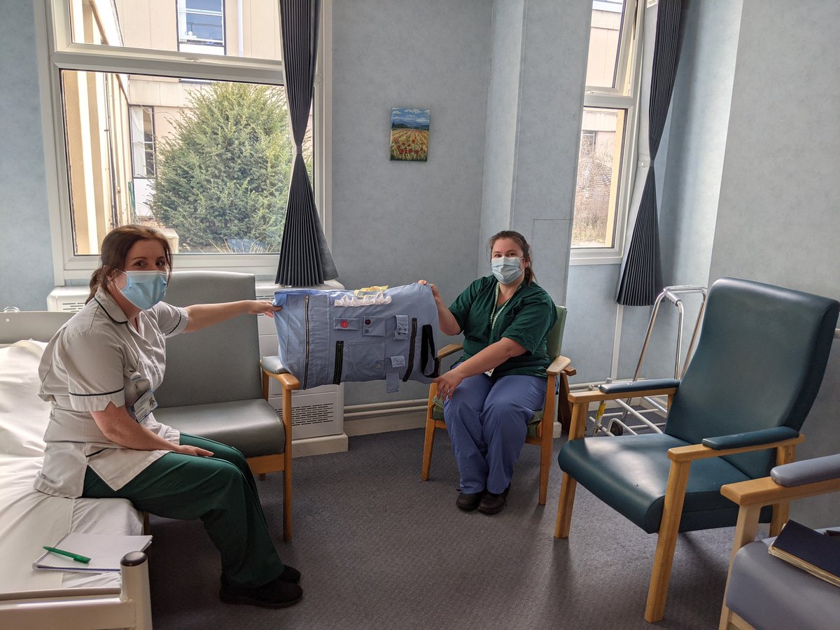 The critical care OTs have designed this rehabilitation washable 'pillow'(approved by infection prevention team)! It gives patients the chance to maintain their fine dexterity during their recovery period. The aim is for earlier independence with personal care, great creation!