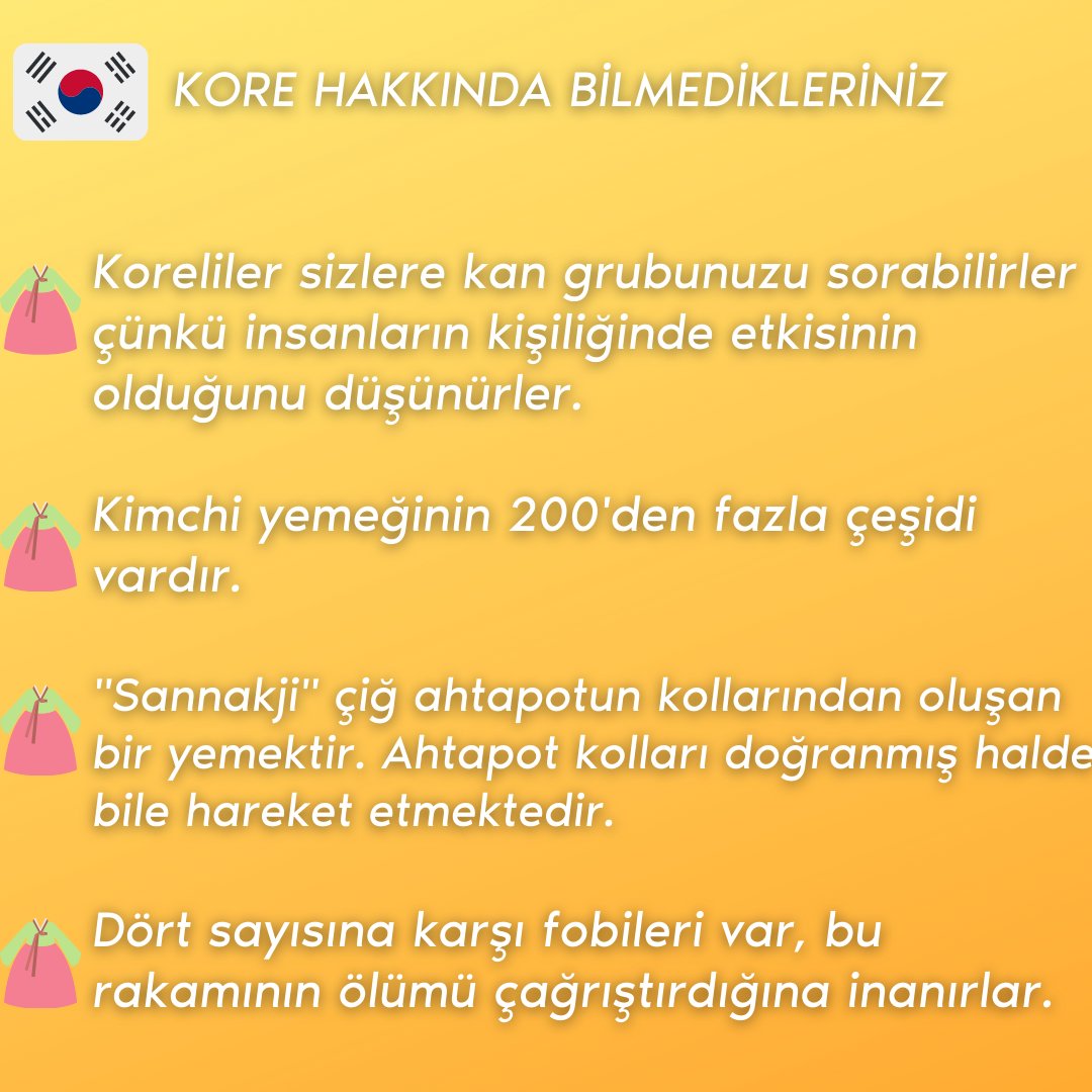 Kore hakkında bildiklerinizi yorumlarda bizlerle paylaşmaya ne dersiniz? 🇰🇷

#superprof #superproftürkiye #kore #korece #koreyiyecekleri #koreseviyorum