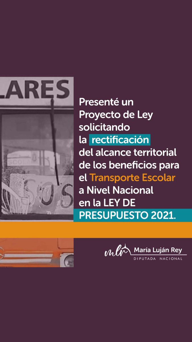 MariaLujan_Rey's tweet photo. La voluntad de darle respuesta a este sector no puede verse impedida por un obstáculo tan fácilmente superable. Estaba mal la redacción de un artículo? Se rectifica y avanzamos ! Los transportistas escolares no pueden seguir esperando!! https://t.co/eiXx5wGOOt
