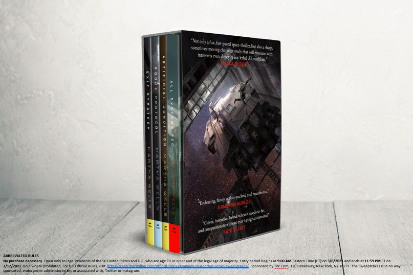 TorDotComPub's tweet photo. 🤖 SWEEPSTAKES ALERT 🤖
Follow us &amp; retweet this post in order to enter to win a MURDERBOT boxed set!
#sweepstakes #MurderbotBoxedSetSweeps https://t.co/NNNrVMTAaw