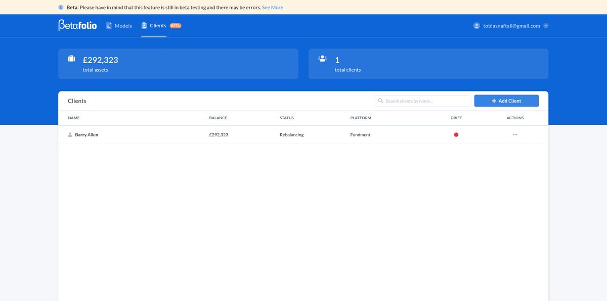 Today is a good day; 6 months of hard work combined with the occasional mental breakdown... and we finally have @betafolio client side ready for production. Beta testing for the next week or so and then we begin full roll out. Serious kudos <a href="/tobinaftali/">Tobi Naftali</a> <a href="/kehindealabi21/">Kehinde Alabi</a>