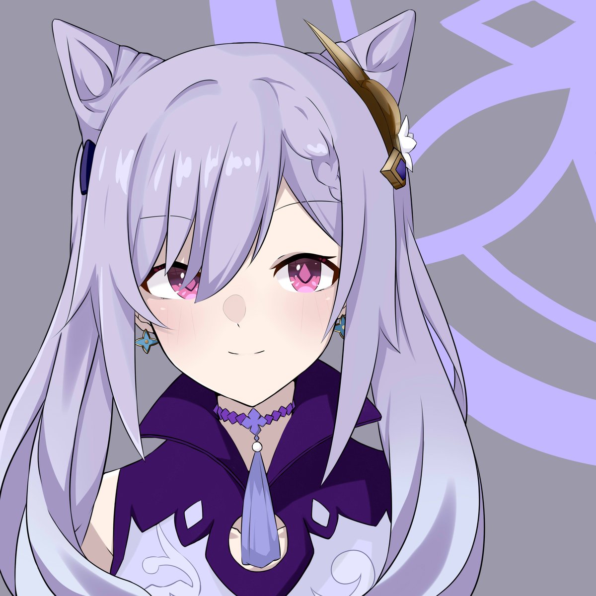 #原神
刻晴描きました!!
⚠️使用は禁止です 