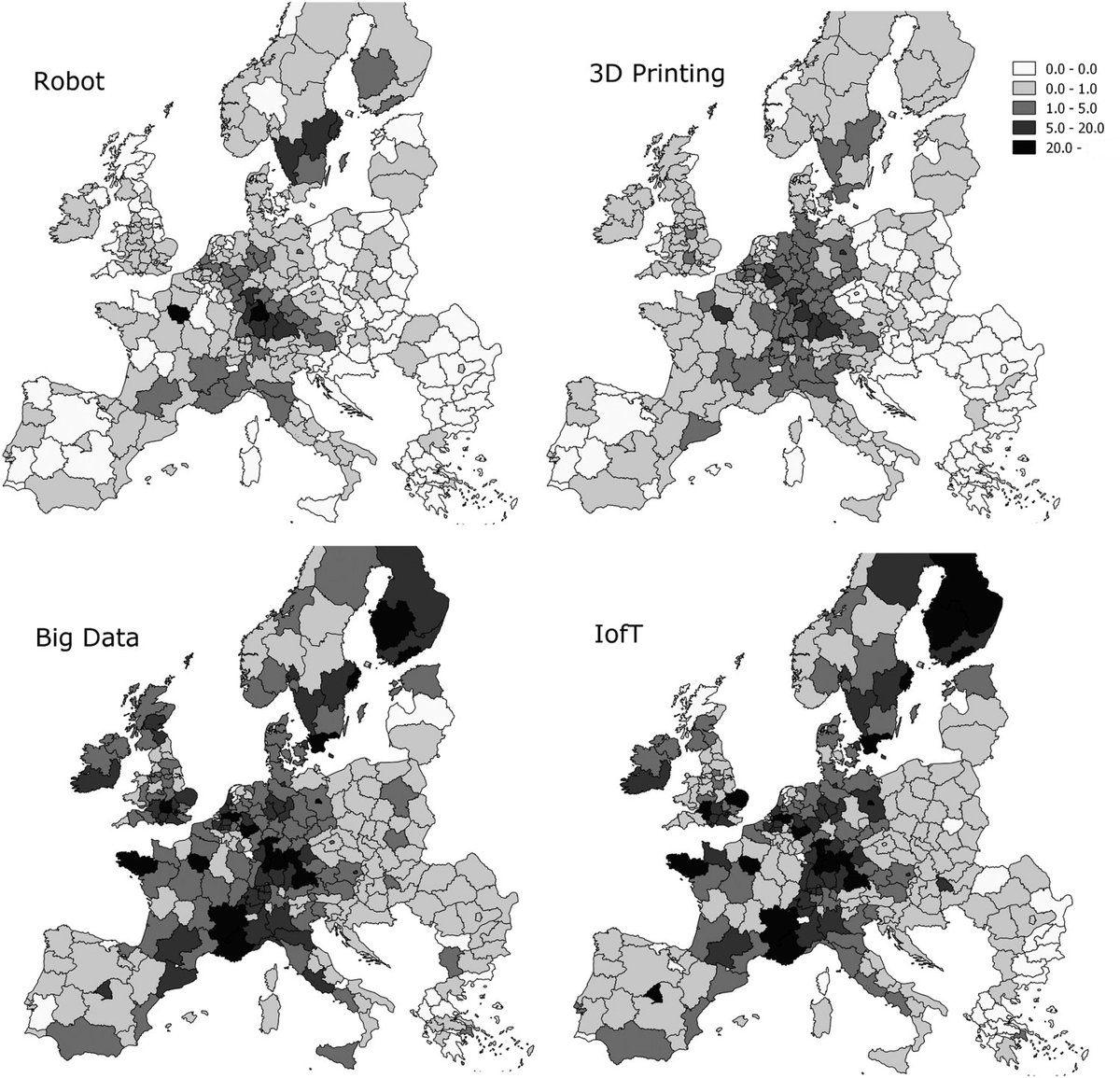 New paper: 'The geography of Industry 4.0 technologies across European regions' by Carlo Corradini, @_EricaSantini_ & @c_vecciolini rsa.tandfonline.com/doi/full/10.10… #Industry40 #knowledgeSpillovers #AbsorptiveCapacity #TechnologyDiffusion #Relatedness