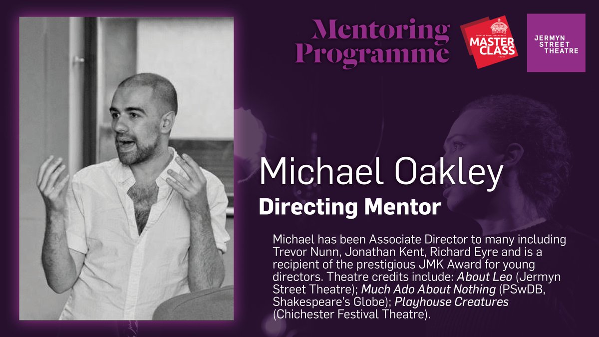 JSTheatre's tweet photo. 💫Next up in our @Masterclasstrh #JSTMentoringProgramme mentors are the incredible #JessieMcKenzie (#JST15Heroines), #MichaelOakley (#JSTAboutLeo) and #NeilIrish (#JSTTempest)!
🔗Early-career artist looking to get involved in theatre? 👇
https://t.co/sjcw29t8du https://t.co/a4lbhpOhn3