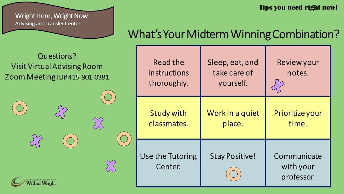 WrightAdvising's tweet photo. Midterms are here! What's your winning combination? https://t.co/MevMyZzJ1C