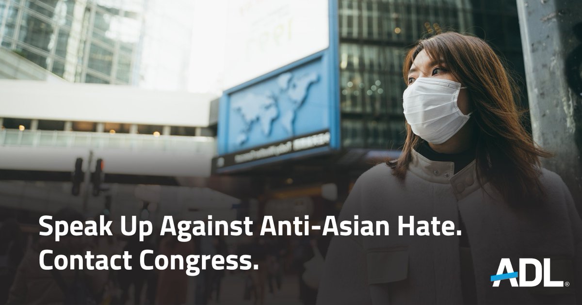 ADL's tweet photo. We have seen a rise in anti-Asian American hate, bias and violence since the onset of the #COVID19 pandemic. Congress can help #StopAAPIHate by adopting resolutions to condemn all forms of anti-Asian sentiment. Sign our petition and tell them to do so: https://t.co/nqO6GJUmw5 https://t.co/rdz0qkN48h