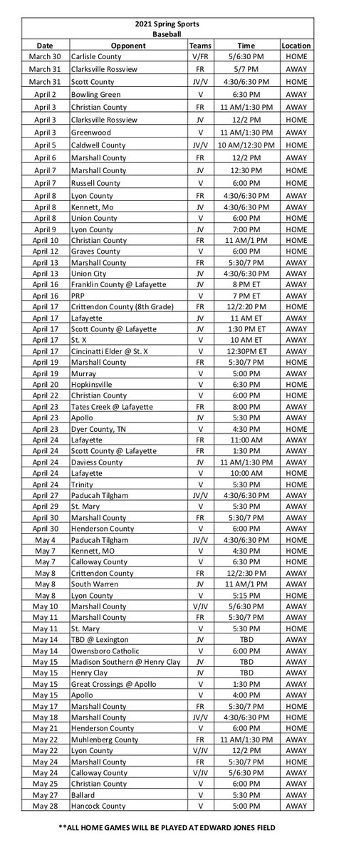 gomccracken's tweet photo. 2021 Mustangs Baseball Schedule
*Schedule is subject to change https://t.co/1goXOPsMhR