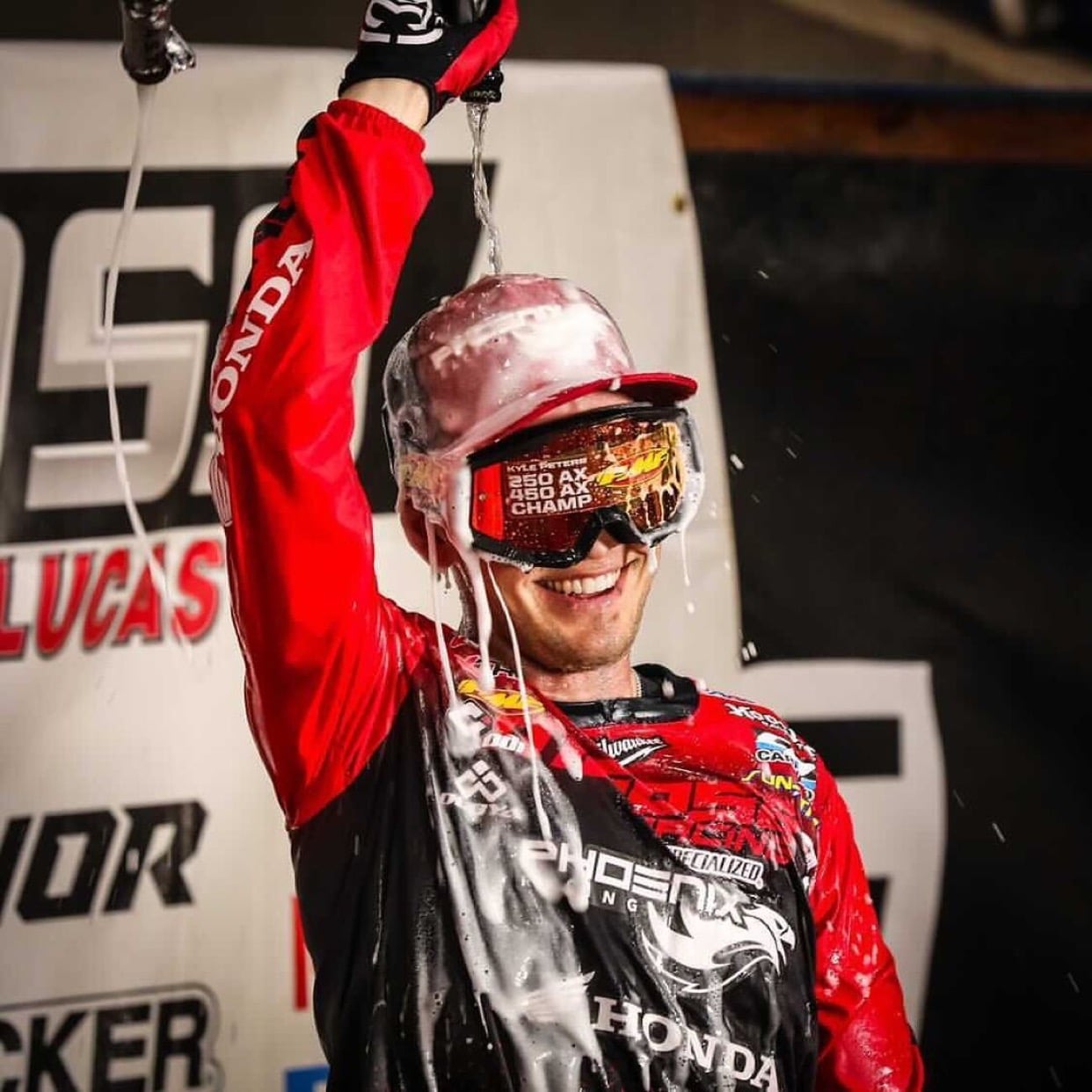 Evans Coolants Huge Congrats To Kyle Peters Of The Phoenix Racing Honda Team On His Incredible 0 Kicker Arenacross Season Waterless Bikes And Champagne Podiums We Love To See It Evansprotected