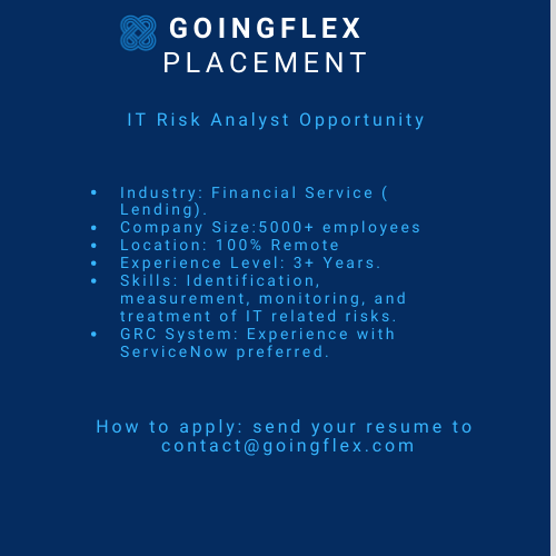 goingflex's tweet photo. #riskmanagement #ITrisk
Full-time IT Risk Analyst Wanted! https://t.co/ORBcu7uvVR