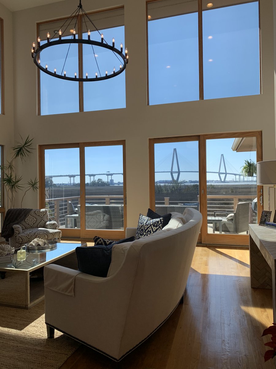 Realtor_CHS's tweet photo. What a beautiful view of the bridge from this amazing home in Mt Pleasant!  Call/Text 843-224-9822.
#mtpleasant #homeforsale #TrudySellsCharleston
#RealtorByDesign #Views #homewithaview #Ravenelbridge #charlestonharbor https://t.co/VoZEOh3skn