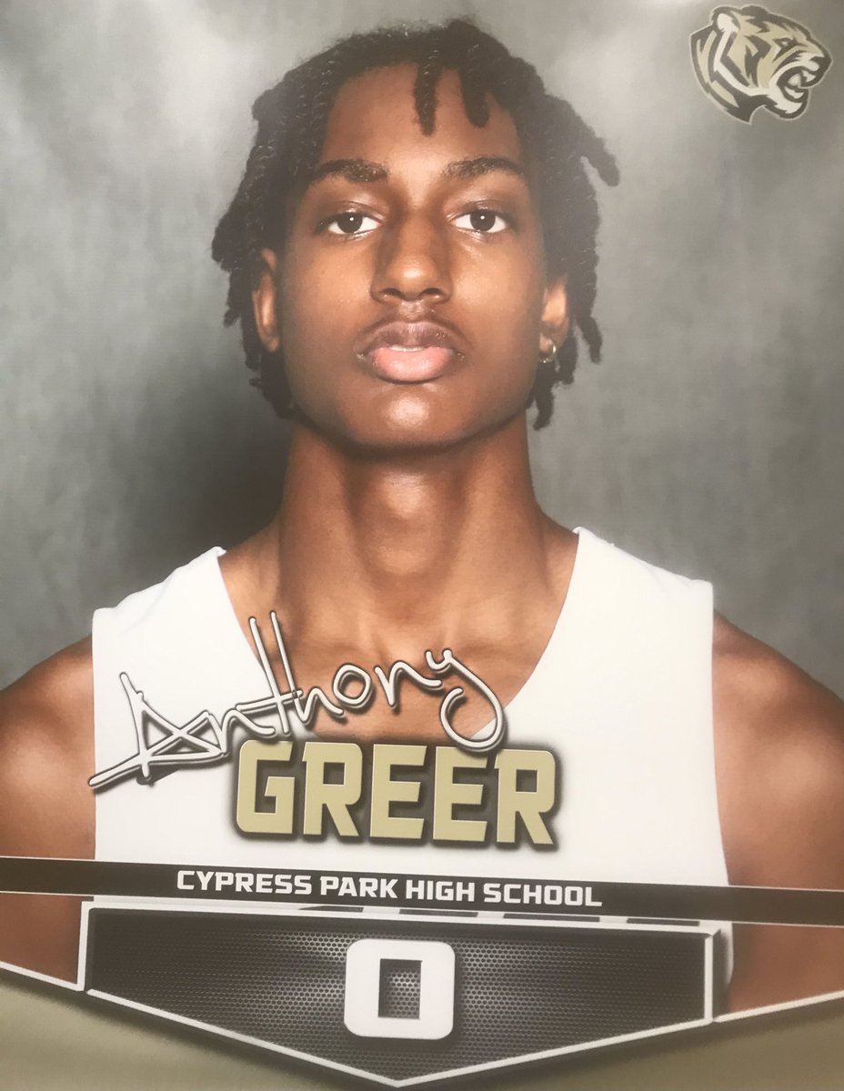 Congrats to Senior, Anthony Greer, on making HONORABLE MENTION ALL-DISTRICT 16-6A 🐯🏀💪🏽 <a href="/CyParkAthletics/">Cy Park Athletics</a> <a href="/CypressParkHS/">Cypress Park HS</a> <a href="/CyParkHSABC/">Cy Park HSABC</a>