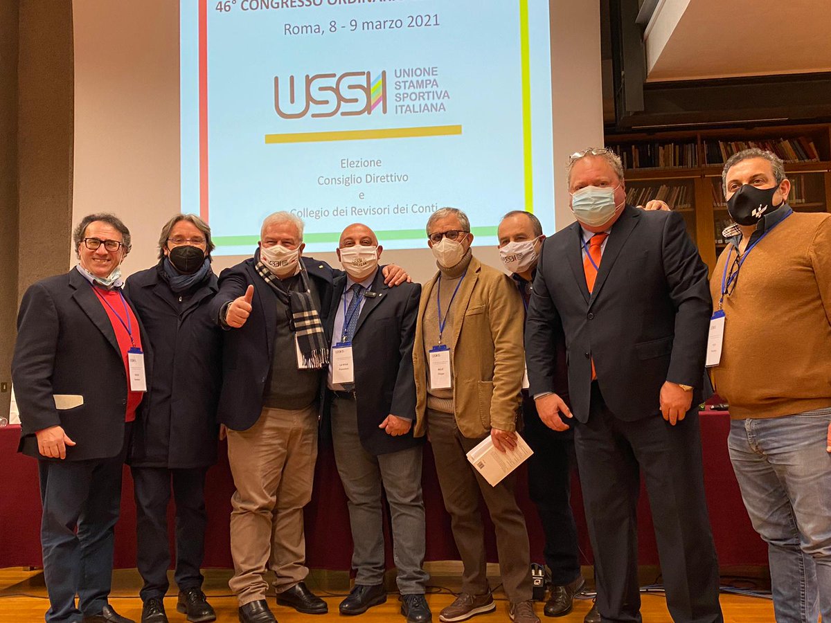 UssiSicilia's tweet photo. I giornalisti Roberto Gueli e Nino Randazzo sono stati eletti Consiglieri nazionali dell’Ussi al 46° Congresso della stampa sportiva che ha votato Gianfranco Coppola nuovo Presidente. Il Gruppo siciliano ha espresso anche la conferma di Giuseppe Di Bella revisore dei conti. https://t.co/cuB4sz04nq