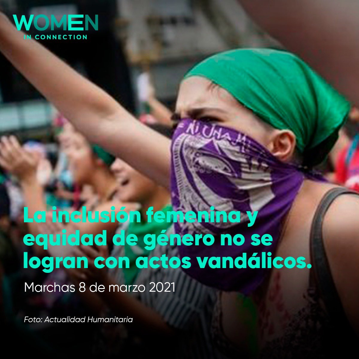 womeninconex's tweet photo. ¡Las acciones dicen más que las palabras! Marchar para conmemorar la vida de las mujeres debe ser un acto lleno de respeto, tolerancia y coherencia.
#EsDeExtremos #LiderazgoFemenino #EquidadDeGénero #InclusiónFemenina #8demarzo #WomenInConnection https://t.co/9TKQJqelSM