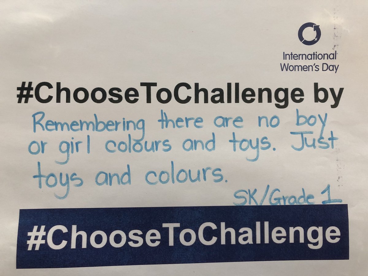 ColedalePS's tweet photo. To help celebrate IWD2021 each class from Kindergarten to Grade 8 @ColedalePS discussed ways to #ChooseToChallenge and wrote out their commitment and hung it in the school. https://t.co/BenLSkuMLw