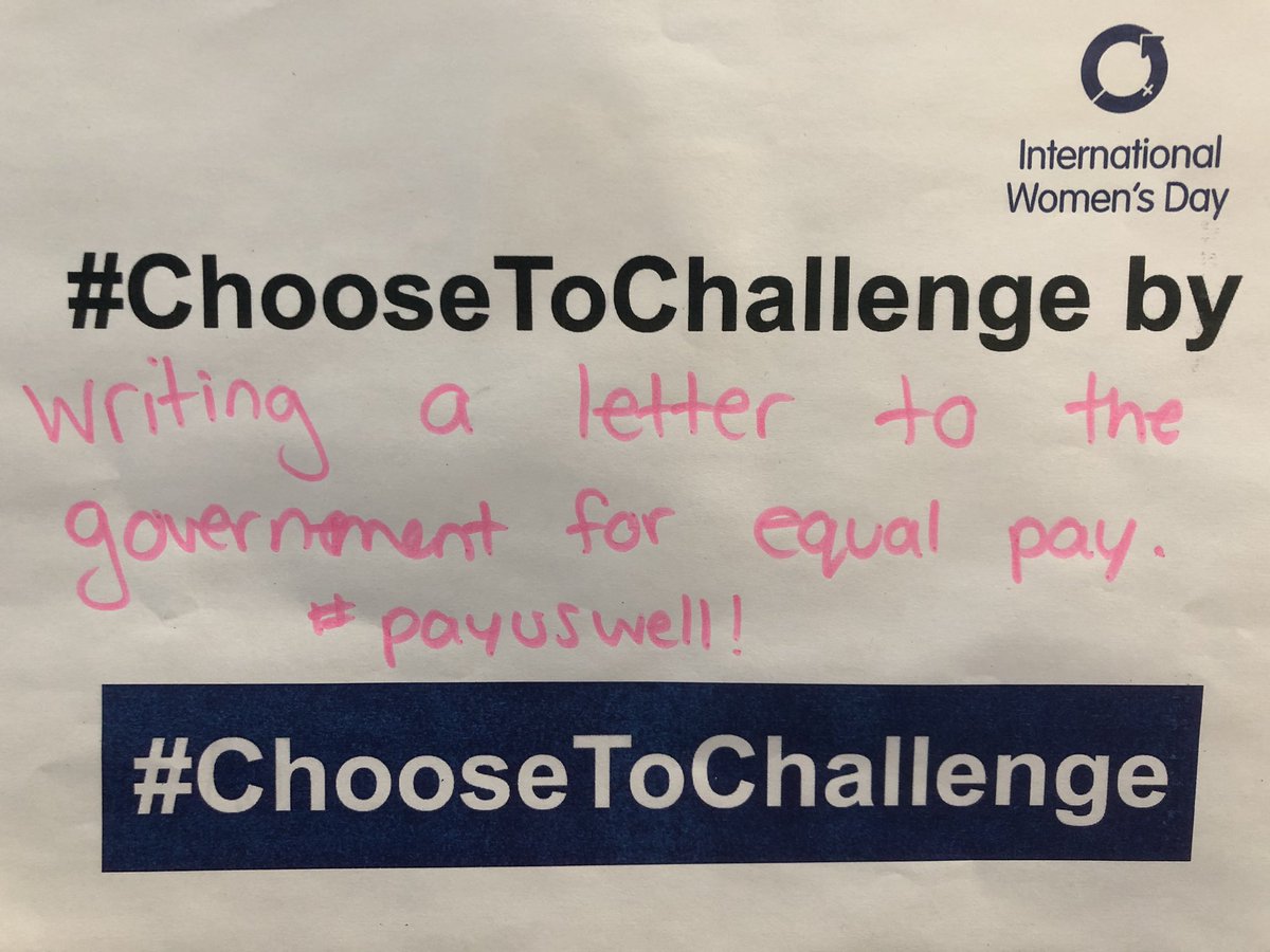 ColedalePS's tweet photo. To help celebrate IWD2021 each class from Kindergarten to Grade 8 @ColedalePS discussed ways to #ChooseToChallenge and wrote out their commitment and hung it in the school. https://t.co/BenLSkuMLw