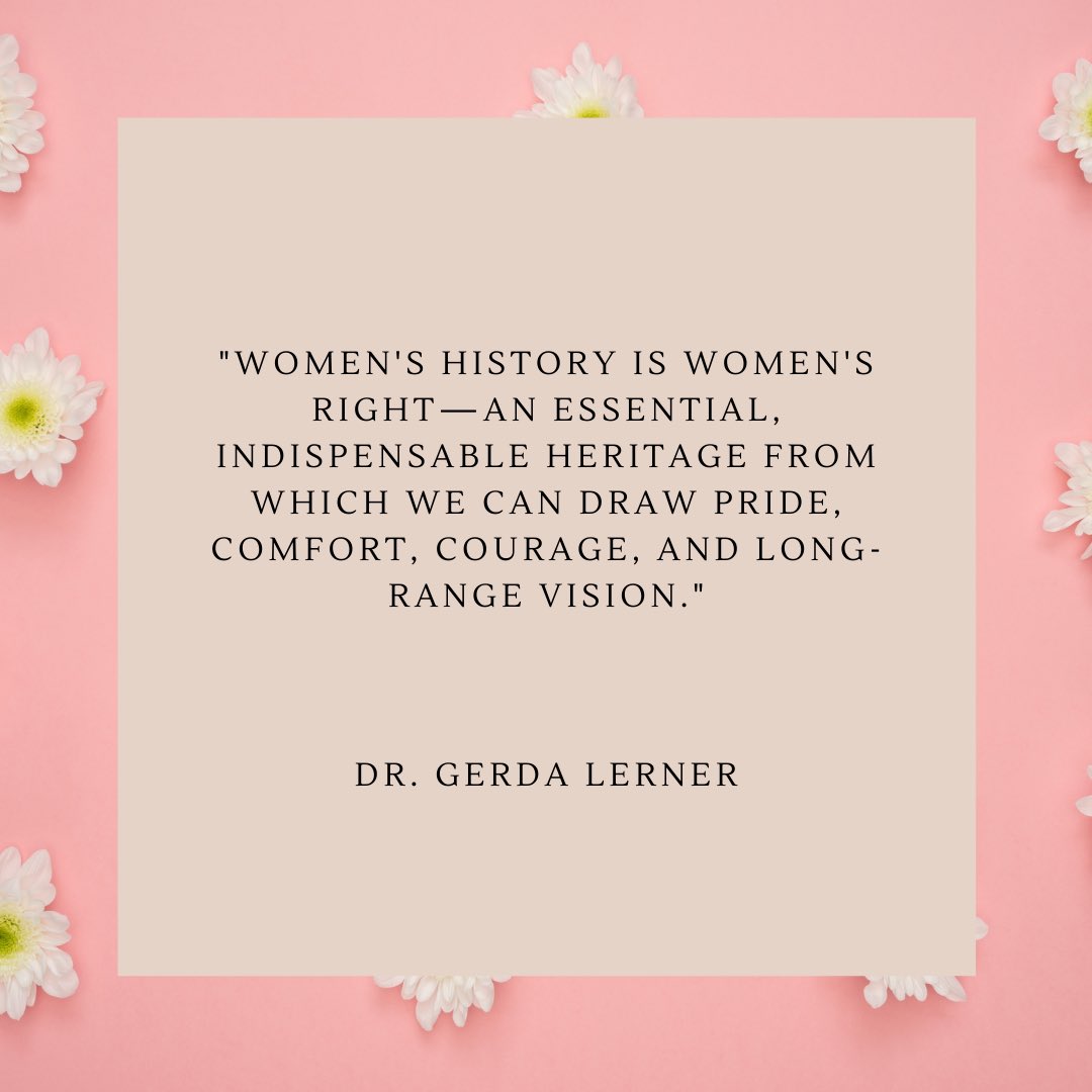 uact_'s tweet photo. Lerner was one of the founders of the academic field of women's history. In 1963, as an undergraduate at the New School for Social Research, she taught "Great Women in American History", which was the first regular college course on women's history. #WomensHistoryMonth https://t.co/5P6lJsM3G4