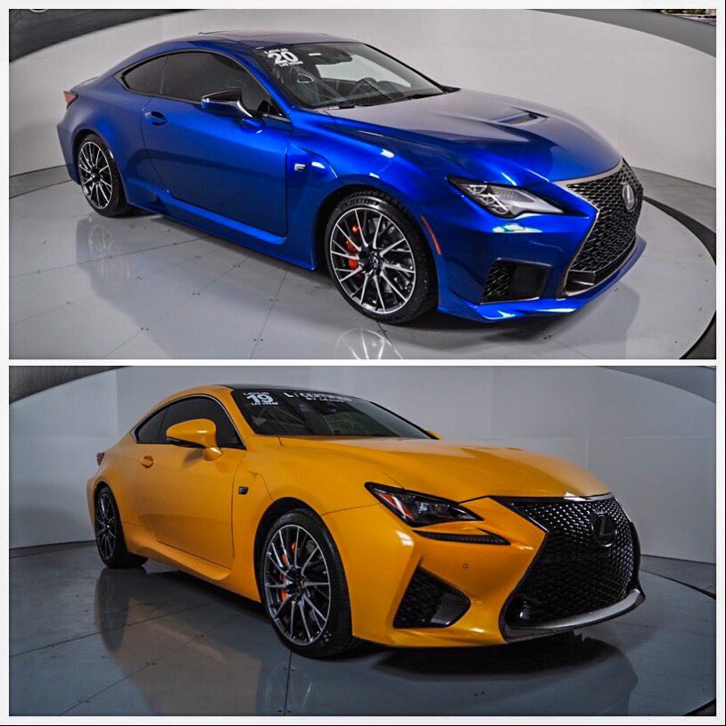 LexusofLasVegas's tweet photo. Check out these PRE OWNED RC F’s during the Invitation to Lexus of Las Vegas sales event. CALL, MESSAGE OR  VISIT. #lexusoflasvegas #lexus #lasvegas #experienceamazing #invitationtolexus #invitationtolexusoflasvegas https://t.co/JPuG1Z8goU