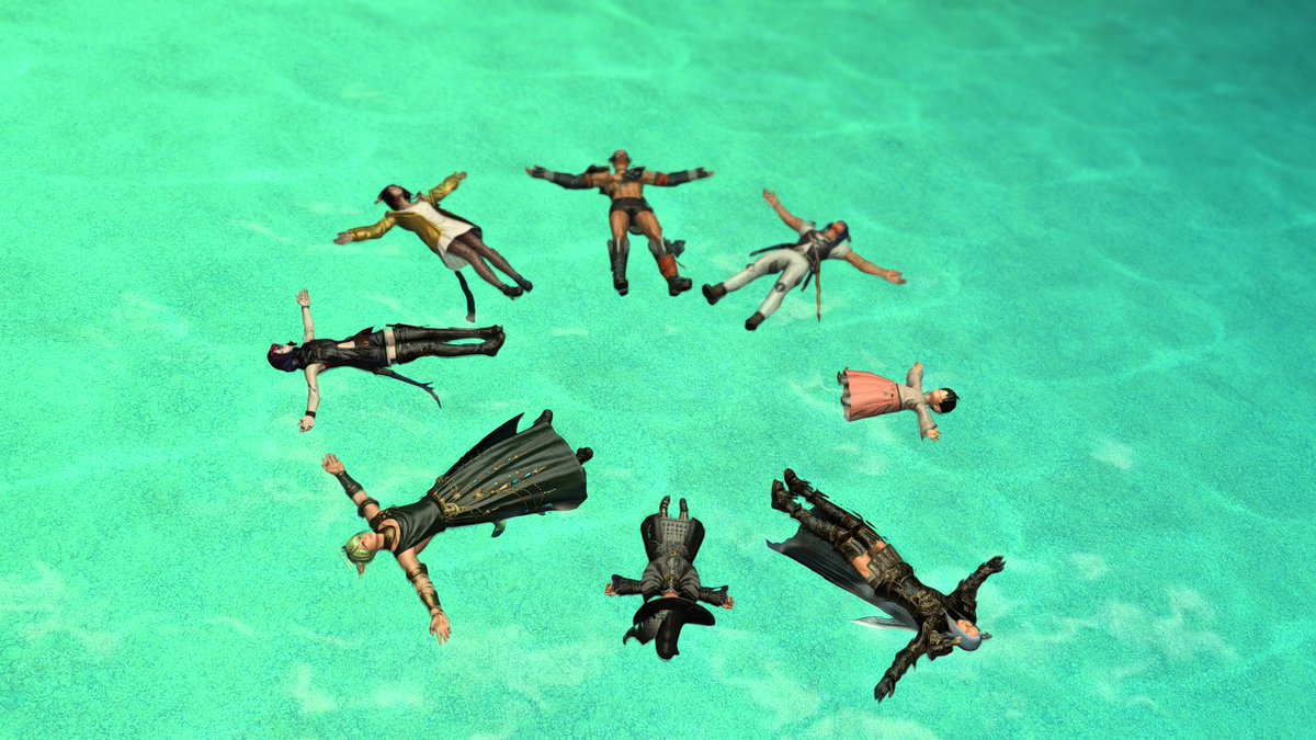 mjyrmhia's tweet photo. Another night of E9S Harem FC prog!  😂 We're getting there! Time to clean up tiles and it's 🍕 time. 🤣 #GPOSERS #ffxivsnaps #waterfloat https://t.co/bBiST7gSeW