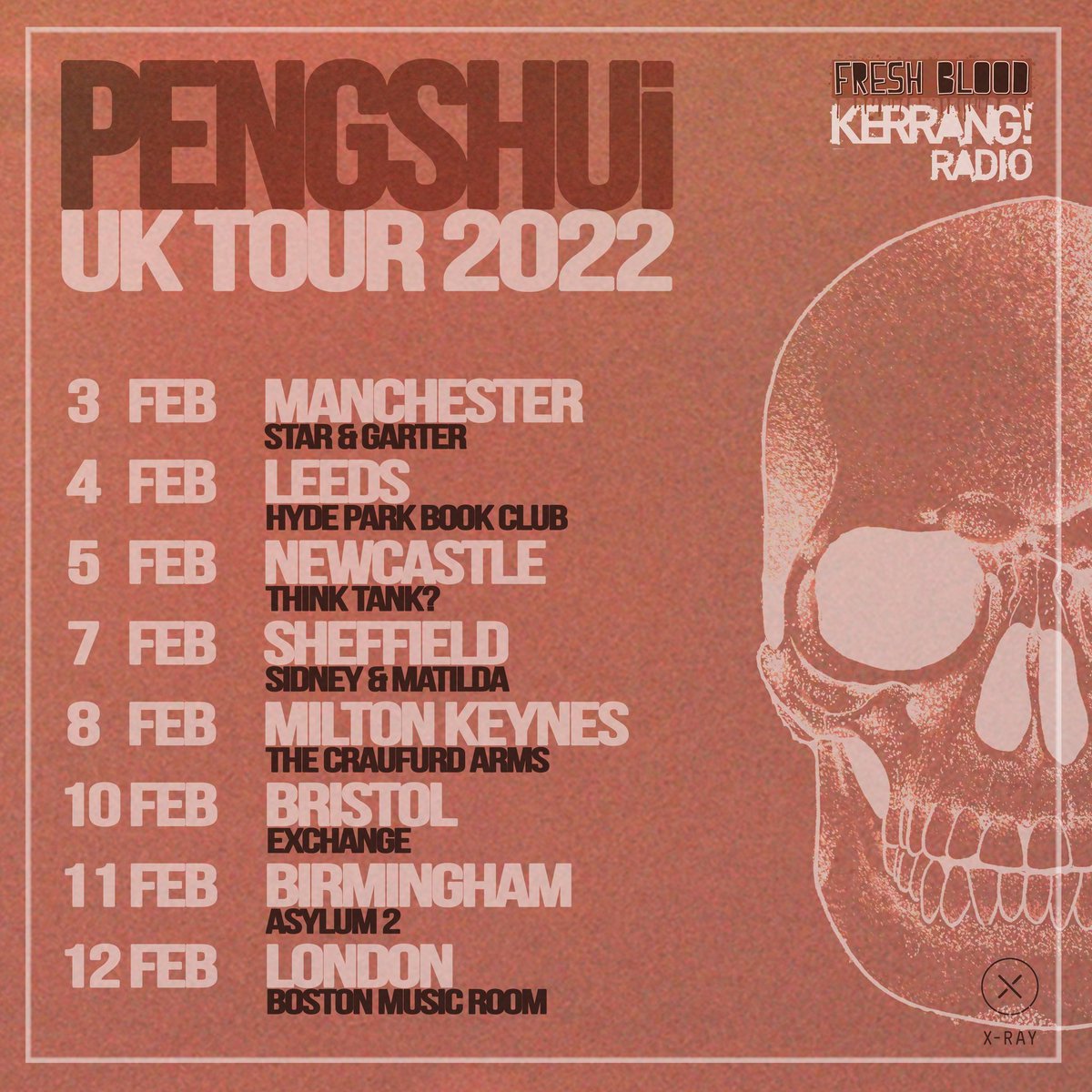 **Rescheduled Tour Dates**

Yes guys!! We have been so hyped to announce these rescheduled dates. How sick are shows going to be when they come back!

Ticket link: bnds.us/k8p8eu

Let's goooooo!

#pengshuimusic #pengshui #tour2022 #gigs #punkgrime #grimepunk
