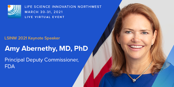 LifeScienceWA's tweet photo. Announcing #LSINW2021 Keynote Speaker: Amy Abernethy, MD, PhD, Principal Deputy Commissioner of the FDA. Register for LSINW 2021 today: https://t.co/lcxxxBhFCa
#LifeScienceWA #FDA #KeynoteSpeaker https://t.co/P5yvLqdITY