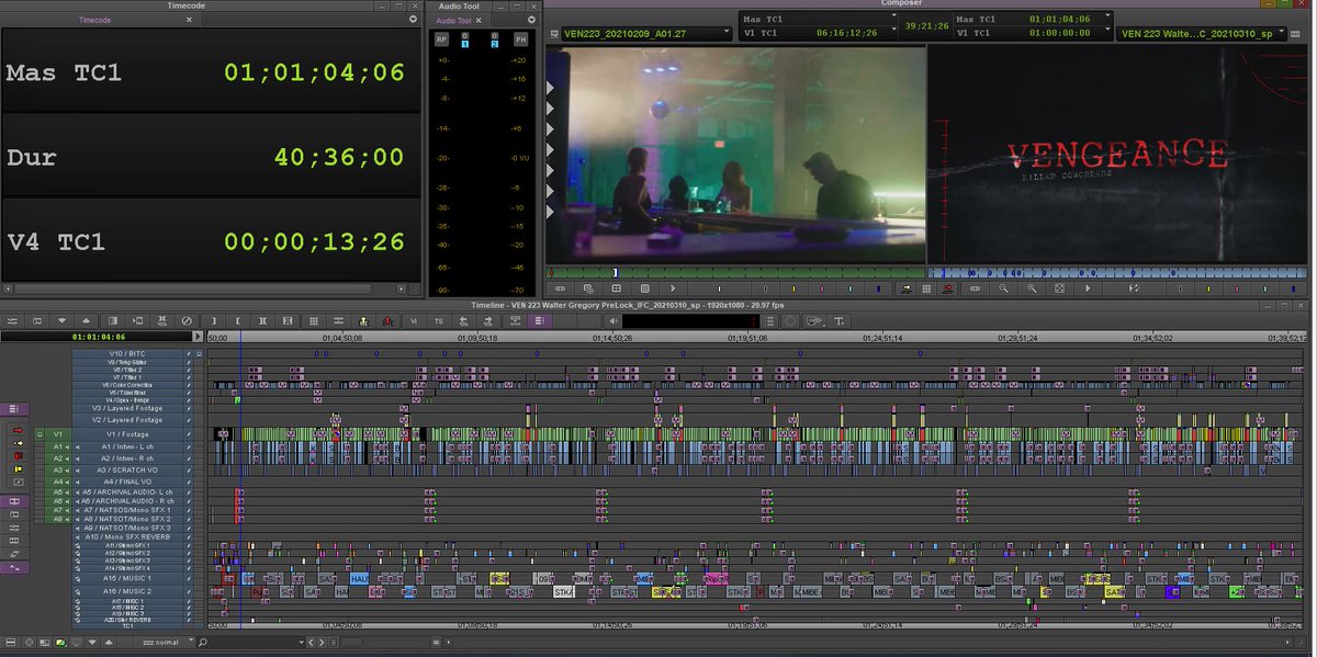 Vengeance: Killer Coworkers season 2 episode 23. Waiting on you <a href="/HLNTV/">HLN</a> . Whatchathink?

#TimelineTuesday <a href="/Avid/">Avid</a> <a href="/MediaComposer/">Avid Media Composer</a>  #Editing #PostProduction #VengeanceHLN #CatalinaContent <a href="/postchat/">#PostChat</a> #truecrime
