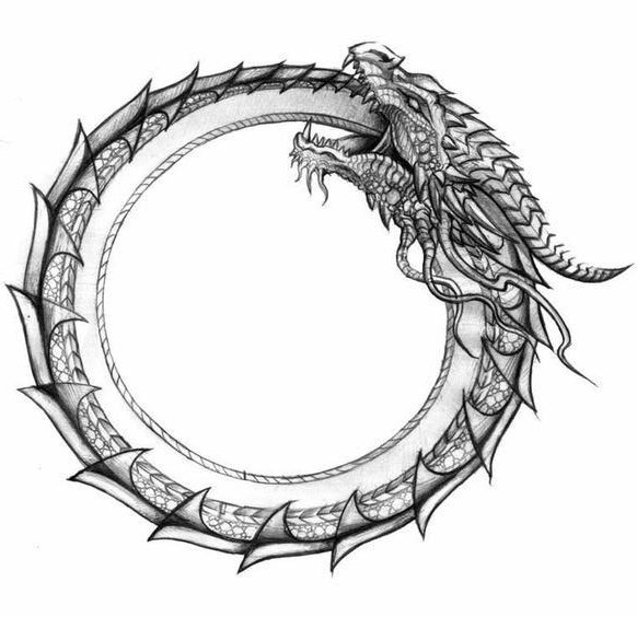 Тату уробороса эскиз