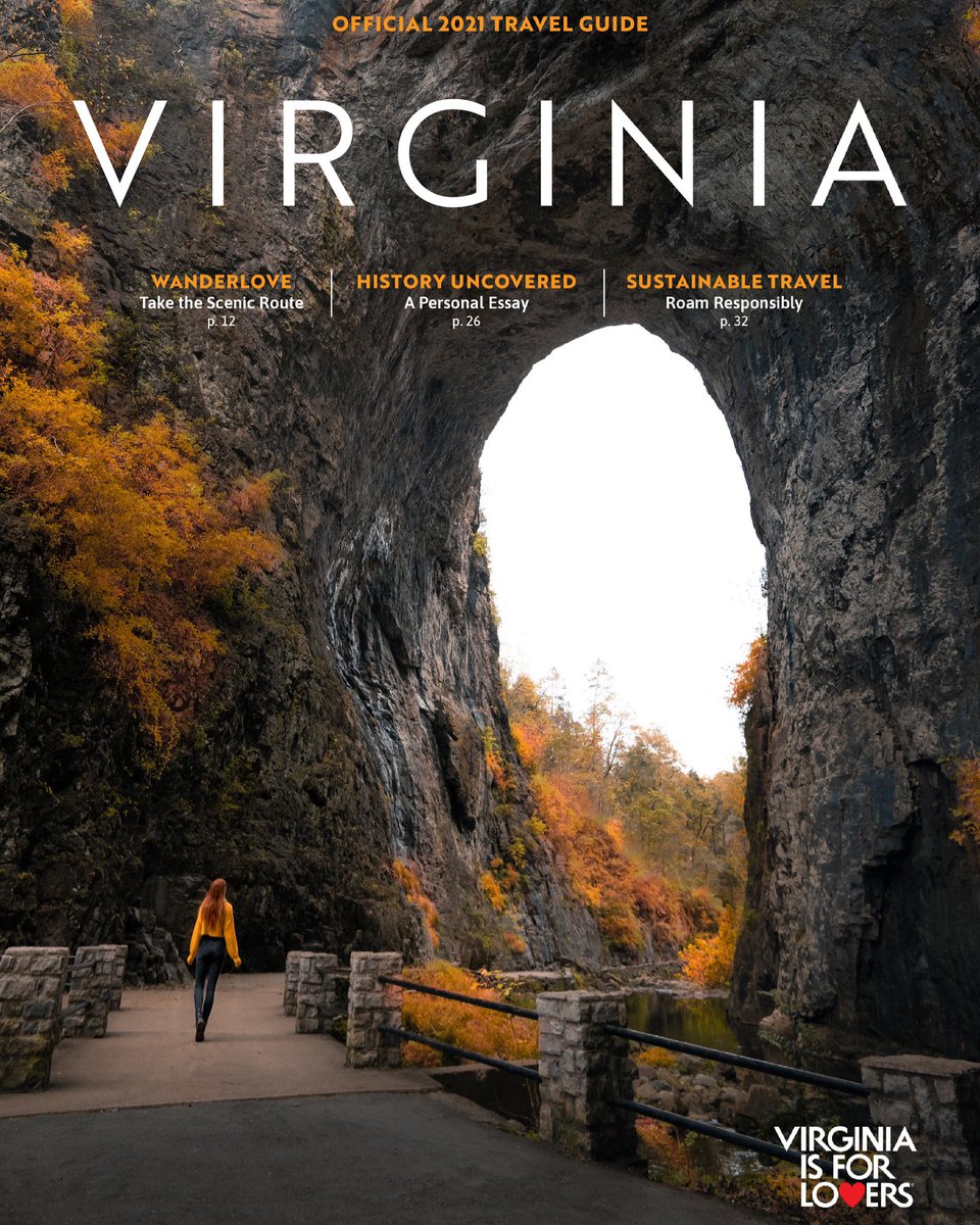 lexingtonva's tweet photo. We could not be more excited to share: @visitvirginia selected our iconic #NaturalBridgeVA as 1 of 3 2021 Travel Guide covers! 🍂🍁❤️🤩😍

To order a guide, simply go to https://t.co/kgBP6VqiQ0.

@vastateparks #LexingtonVA #NaturalBridgeVA #ShenandoahValley #LoveVA #GetOutside https://t.co/f0bE8Qs5vG