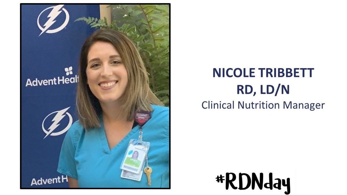 MorrisonHC's tweet photo. Are you ready for #RDNDay tomorrow? Nicole, our Morrison Healthcare #RDN at @AdventHealth, has a positive can-do attitude and truly makes a difference in people’s lives. #CompassRDNs https://t.co/bOhb2pmGSd