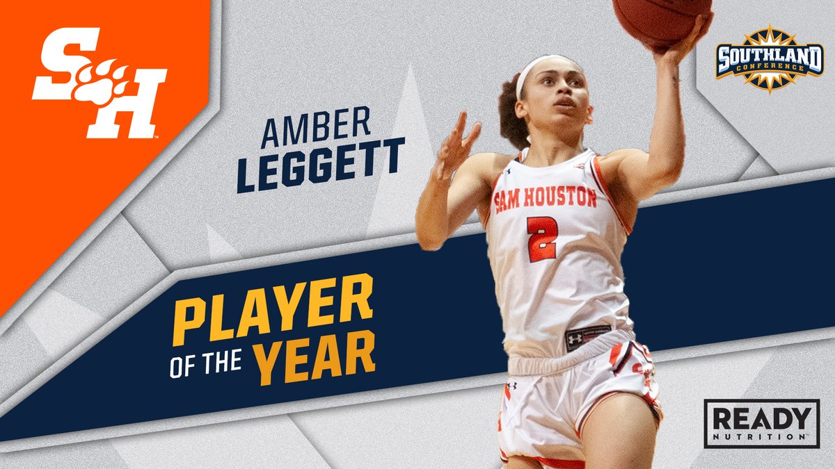 Amber Leggett is the 2021 Southland Conference Women's 🏀 Player of the Year, presented by Ready Nutrition.

Leggett leads the league in scoring with 19.5 ppg, while averaging 7.2 rebounds for the Kats. #EatEmUpKats #SouthlandStrong

🔗 - sland.social/WBBAllConf21