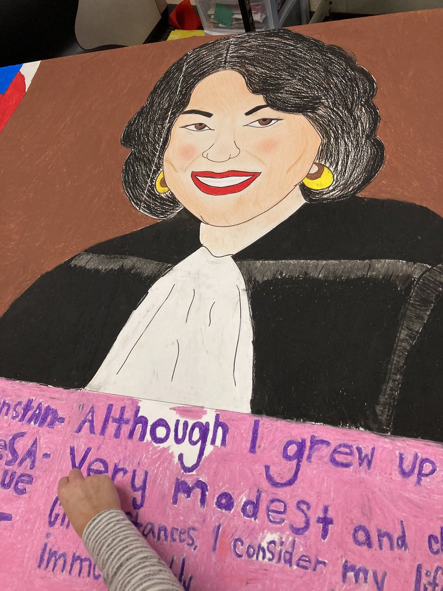 We are very proud of our mural! 👏🏽  “Although I grew up in very modest and challenging circumstances, I consider my life to be immeasurably rich.” -Sonia Sotomayor #WomensHistoryMonth2021