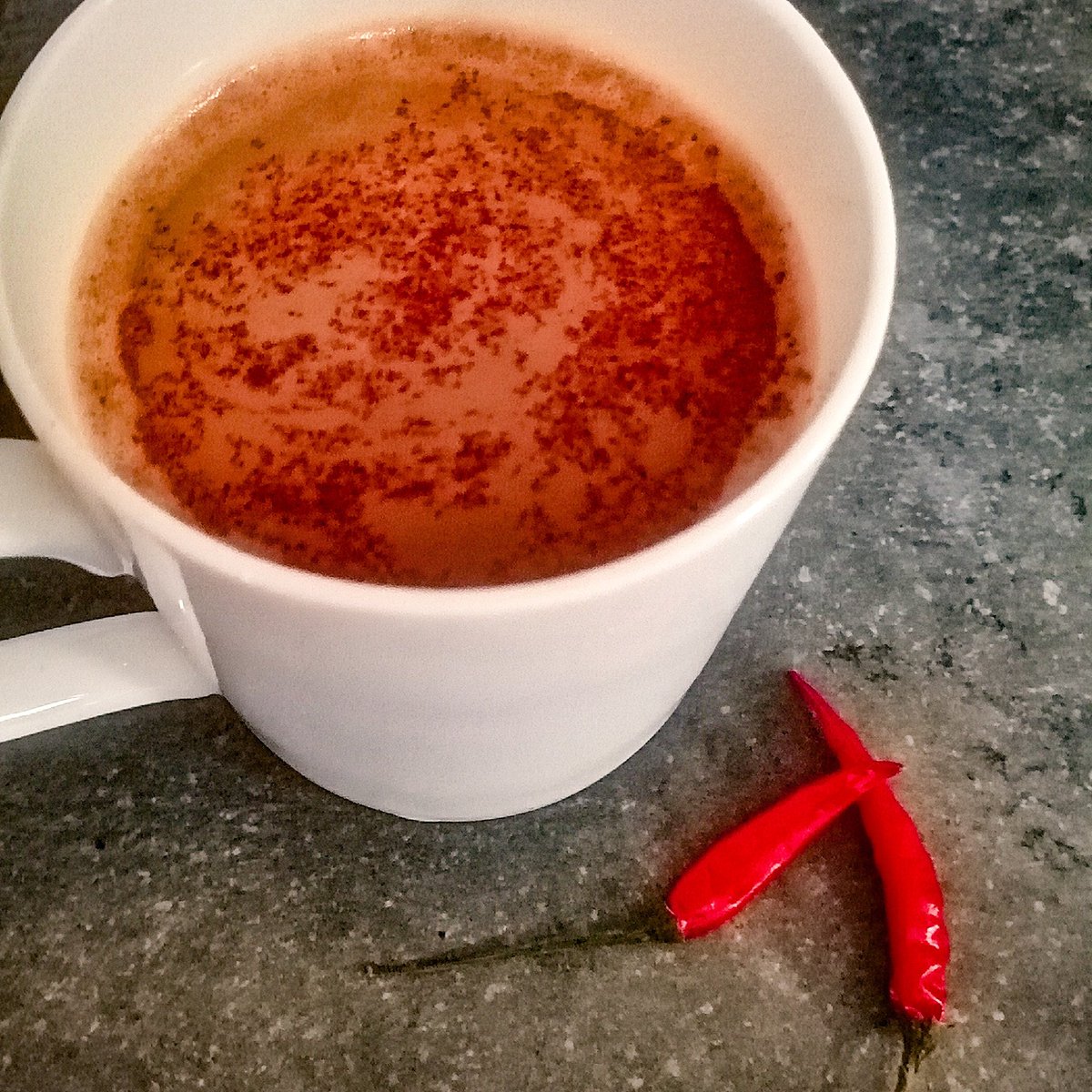 CookeryHai's tweet photo. Hai Cookery's #plantbased Chilli Hot Chocolate. Inspired by ancient mayan and aztec culture. 🌶️🍫🔥

#mayanhotchocolate #chillichocolate #veganchocolate #veganhotchocolate #chillies #vegandrinks #vegancommunity #spicyfood #veganscotland #veganuk #veganinspiration #vegancommunity https://t.co/KCQsjOarZJ
