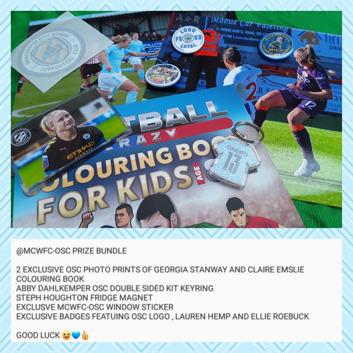 COMPETITION TIME 

WIN THIS HUGE <a href="/MCWFC_OSC/">MCWFC OFFICIAL SUPPORTERS CLUB 👕</a> BUNDLE  OF GOODNESS 

to enter our prize draw to win this fantastic give-a-way , simply.....

Follow <a href="/MCWFC_OSC/">MCWFC OFFICIAL SUPPORTERS CLUB 👕</a> 
Retweet this post 
Tag a friend

Enter before 7pm ( GMT)  on Sumday 14/3/21 

Good Luck 

#OriginalBiggestBest 💙