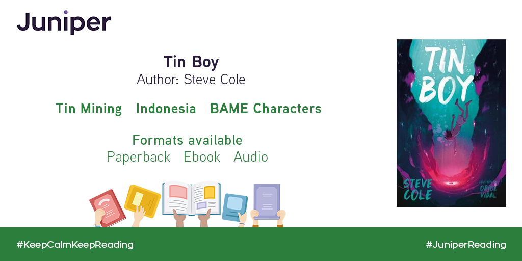 JuniperEdRes's tweet photo. After surviving an underwater avalanche Tono capitalises on his superpowers by selling them to keep others safe. Exploitation and danger - this has it all. Gritty insight into the world of tin mining in Indonesia @BarringtonStoke @SteveColeBooks #KeepReading #JuniperReading https://t.co/t2vUGsaxdg
