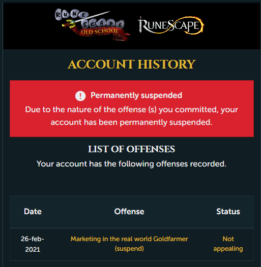 GoldCanuto's tweet photo. @JagexTrident 
@JagexTyran
@JagexTwisted 
I have no other choice but to contact you guys from here!
Sorry to bother you
Marketing in the real world Goldfarmer (Ban)
I consider it to be a false ban that was applied to "Drakirius"
I hope it can be looked into https://t.co/z23WO1btzt