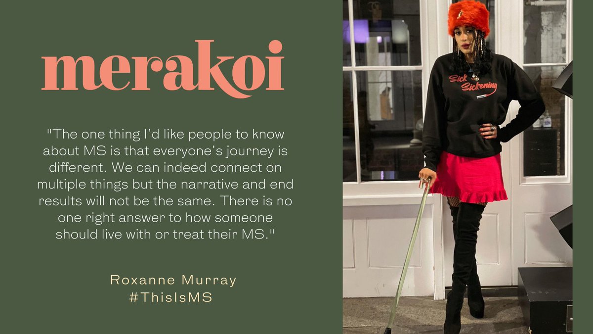 "There is no one right answer to how someone should live with or treat their MS."  @RoxySpillingtea 

#MSAwarenessWeek #ThisIsMS